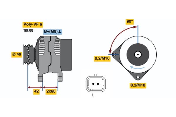 Bosch 0986045241 Alternator - 2