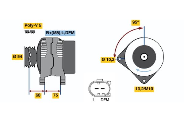 Bosch 0986045251 Alternator - 2
