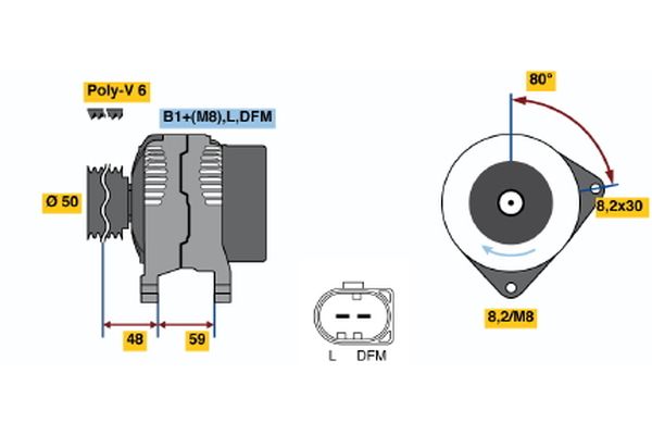 Bosch 0986045310 Alternator - 1
