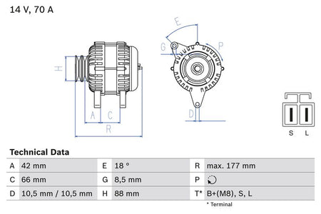Bosch 0986045541 Alternator - 1