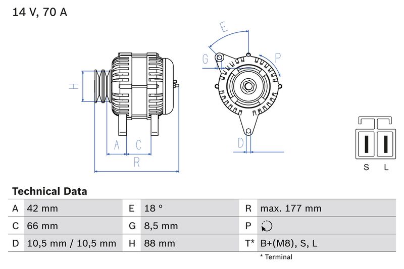 Bosch 0986045541 Alternator - 1