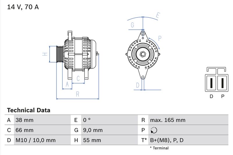 Bosch 0986045551 Alternator - 1