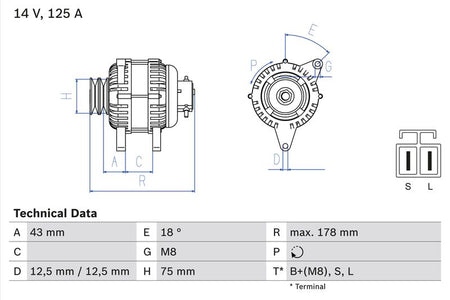 Bosch 0986045611 Alternator - 1
