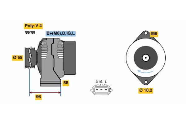 Bosch 0986045751 Alternator - 2