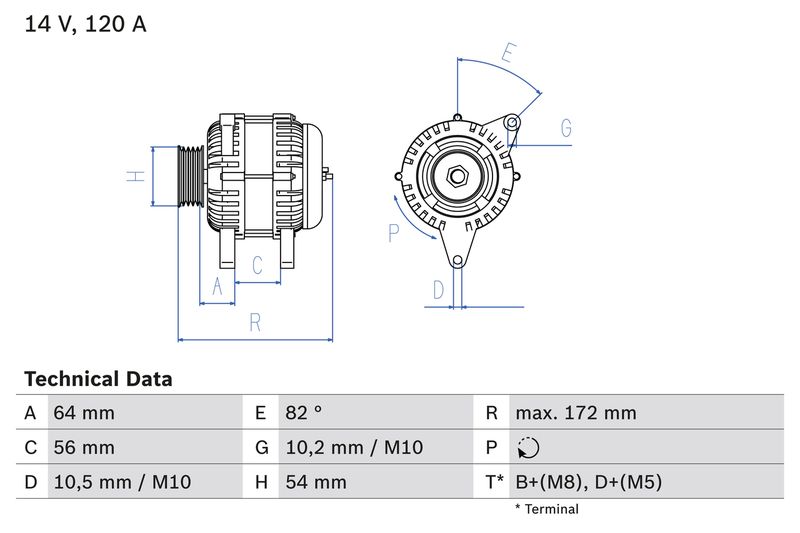 Bosch 0986046140 Alternator - 1