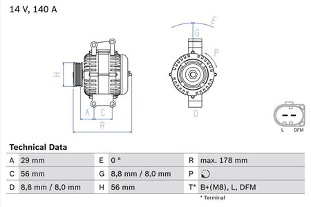 Bosch 0986046180 Alternator - 1