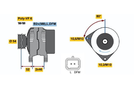 Bosch 0986046240 Alternator - 2