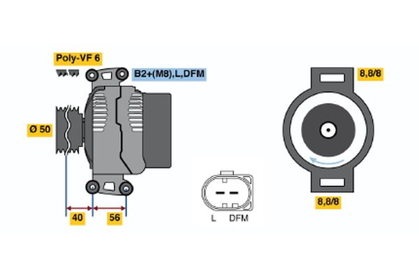 Bosch 0986046340 Alternator - 2