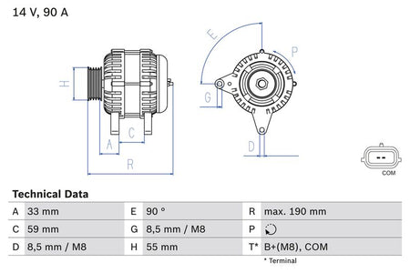 Bosch 0986046440 Alternator - 1