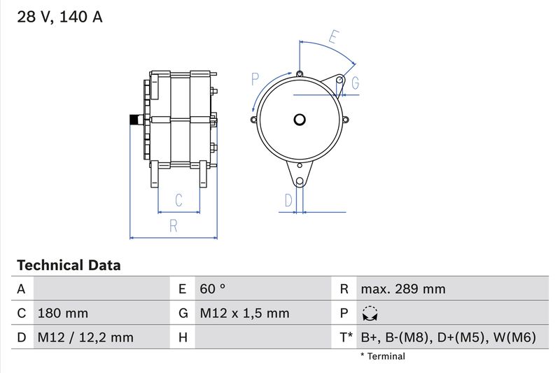 Bosch 0986046550 Alternator - 1
