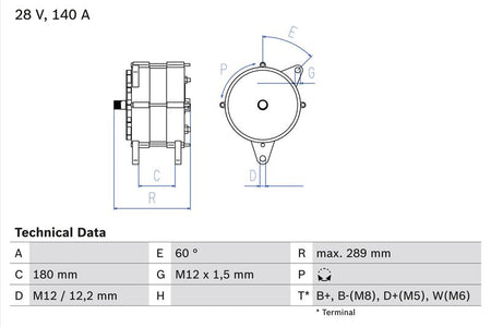 Bosch 0986046550 Alternator - 1