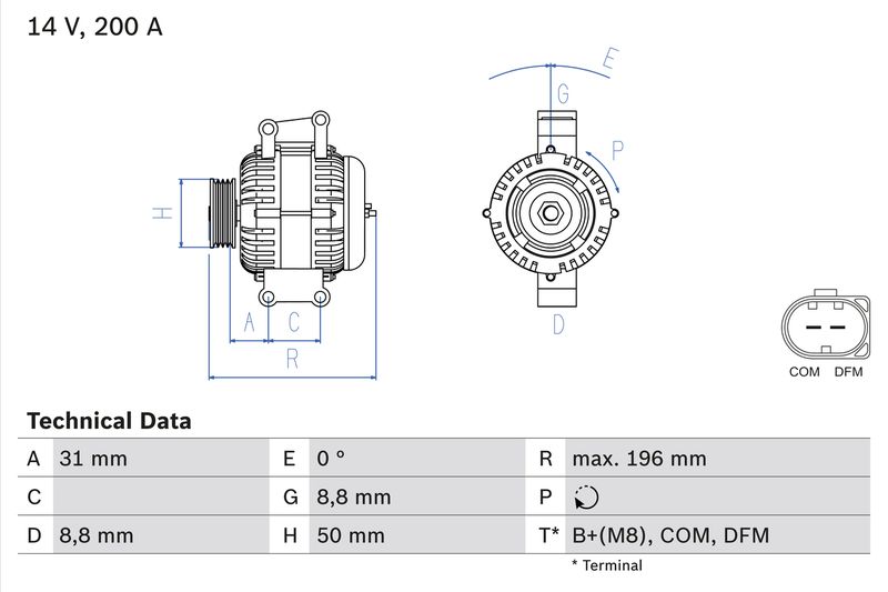 Bosch 0986047490 Alternator - 1