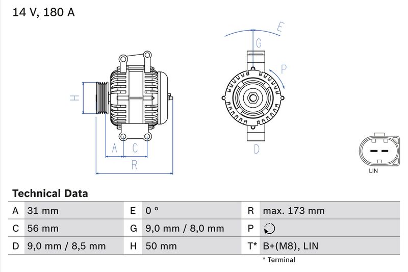 Bosch 0986047690 Alternator - 1