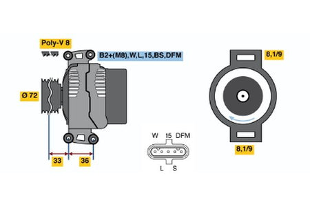 Bosch 0986047820 Alternator - 2