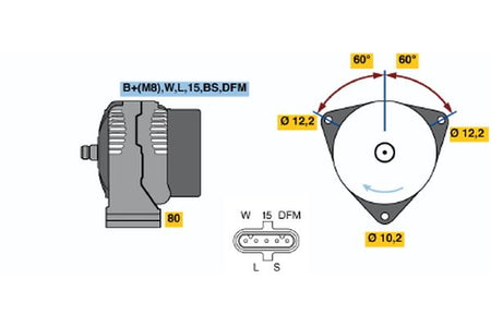 Bosch 0986048110 Alternator - 2