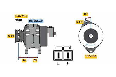 Bosch 0986048301 Alternator - 2