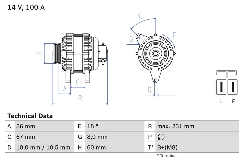 Bosch 0986048320 Alternator - 1