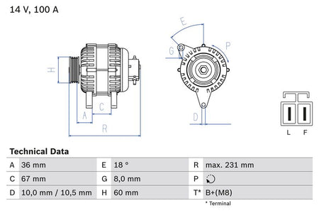 Bosch 0986048320 Alternator - 1