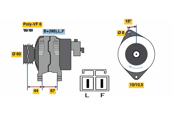 Bosch 0986048320 Alternator - 2