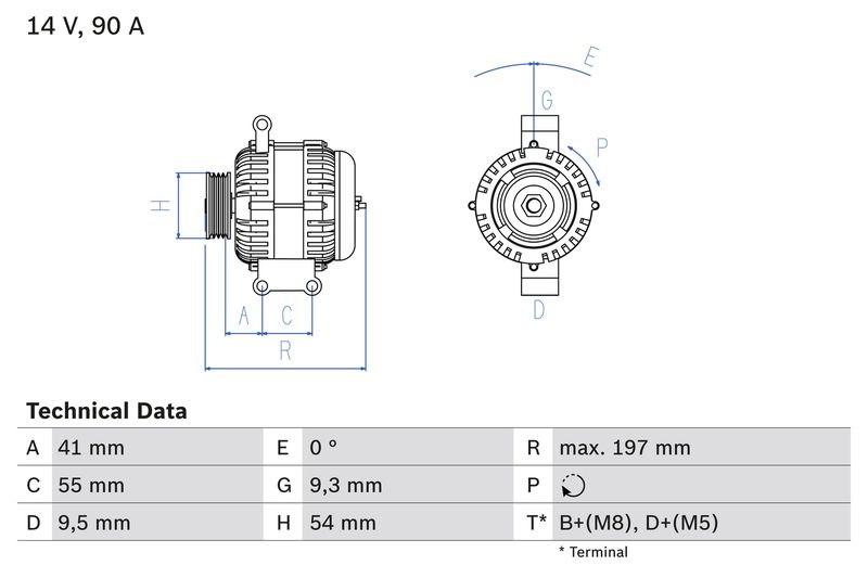 Bosch 0986048771 Alternator - 1