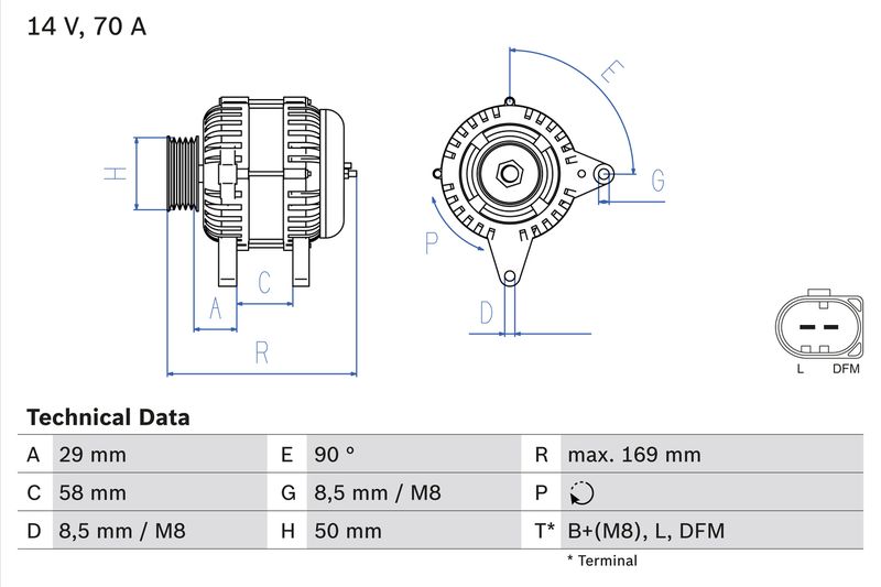 Bosch 0986048891 Alternator - 1