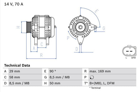 Bosch 0986048891 Alternator - 1