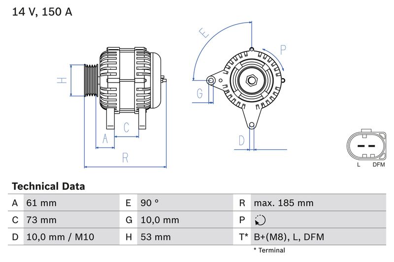 Bosch 0986048921 Alternator - 1