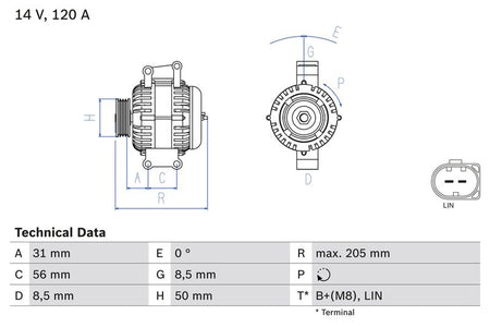 Bosch 0986049010 Alternator - 1