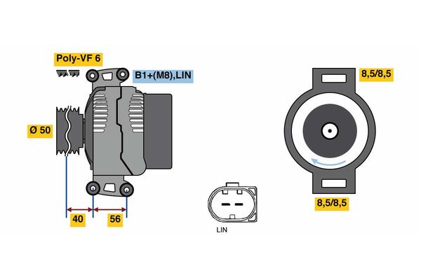 Bosch 0986049010 Alternator - 2