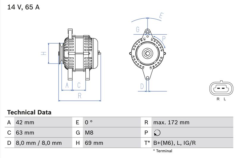 Bosch 0986049051 Alternator - 1