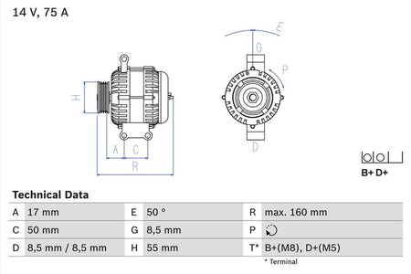 Bosch 0986049081 Alternator - 1