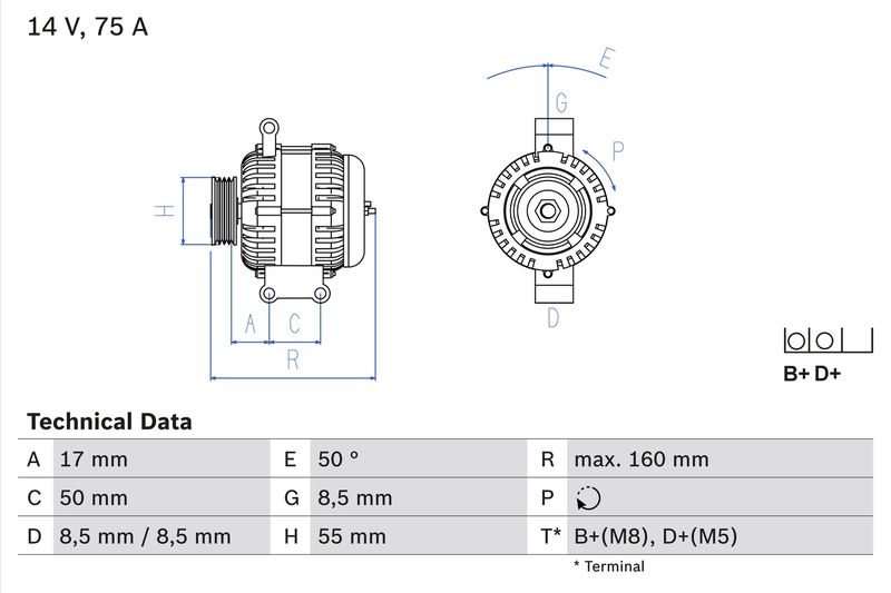 Bosch 0986049081 Alternator - 1