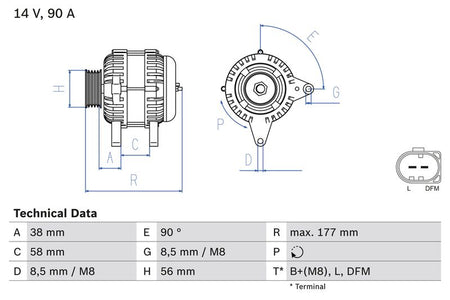 Bosch 0986049101 Alternator - 1