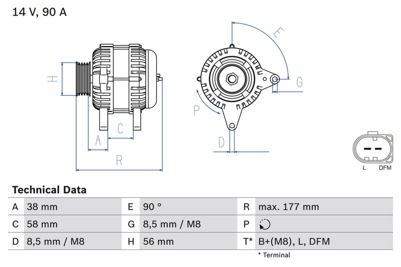 Bosch 0986049101 Alternator - 1