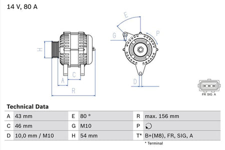 Bosch 0986049151 Alternator - 1