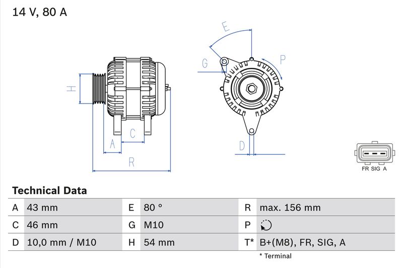 Bosch 0986049151 Alternator - 1