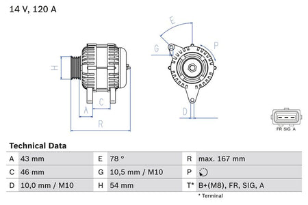 Bosch 0986049171 Alternator - 1