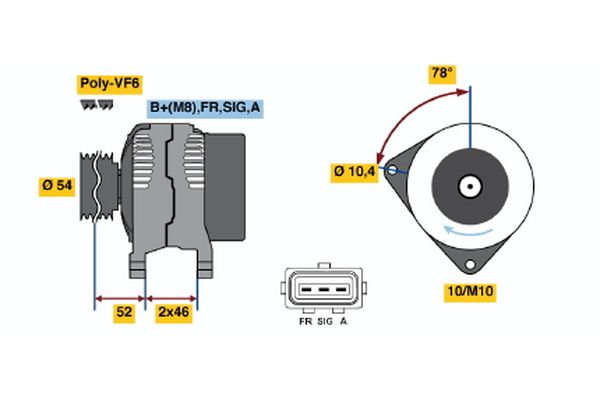 Bosch 0986049171 Alternator - 2