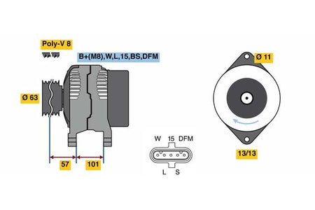 Bosch 0986049360 Alternator - 2