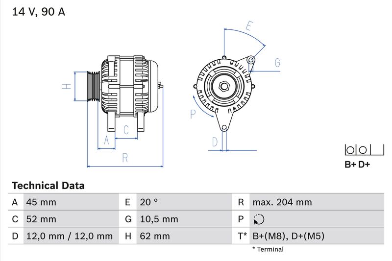 Bosch 0986049610 Alternator - 1