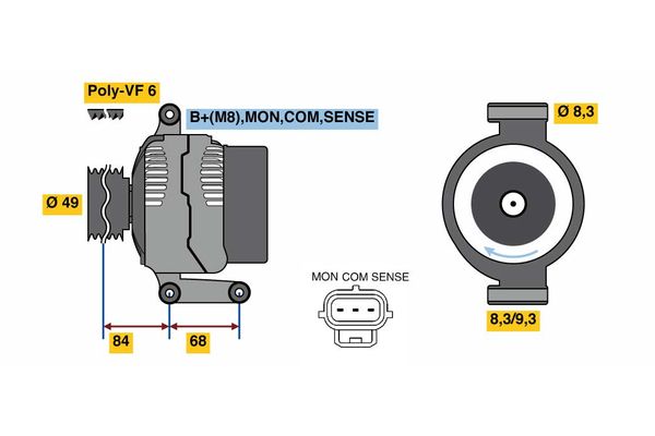 Bosch 0986049670 Alternator - 2