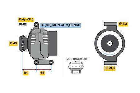 Bosch 0986049670 Alternator - 2