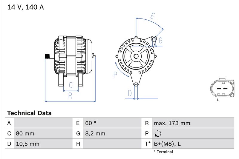 Bosch 0986049950 Alternator - 1