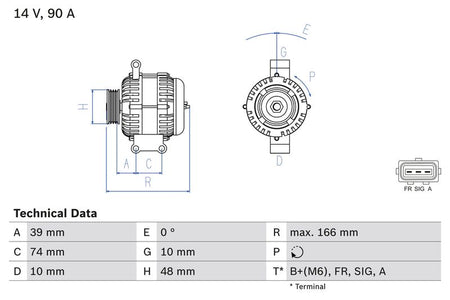 Bosch 0986049980 Alternator - 1