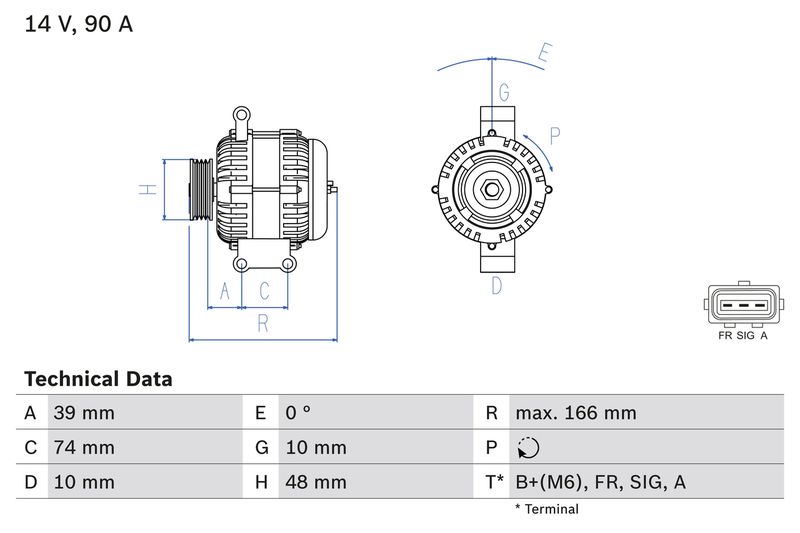 Bosch 0986049980 Alternator - 1