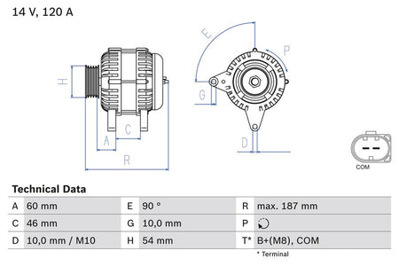 Bosch 0986080350 Alternator - 1