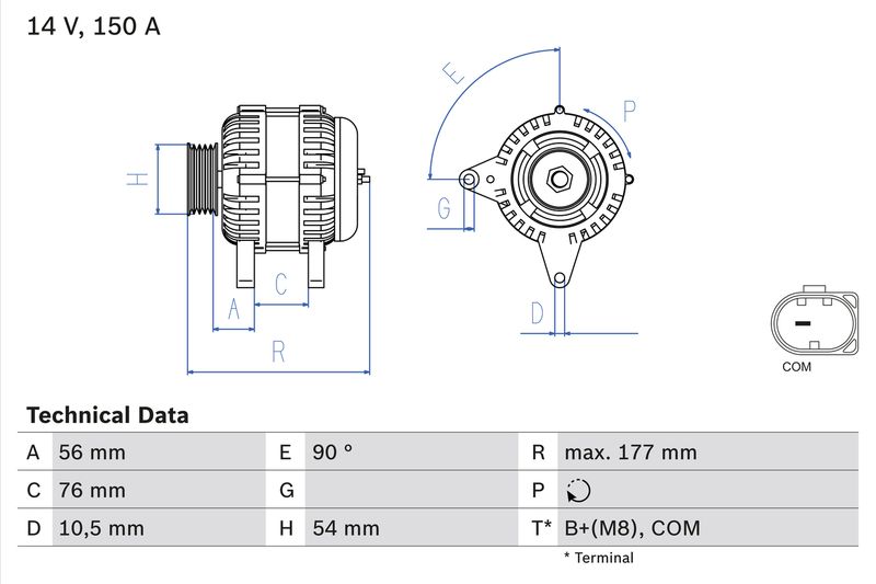 Bosch 0986080580 Alternator - 1