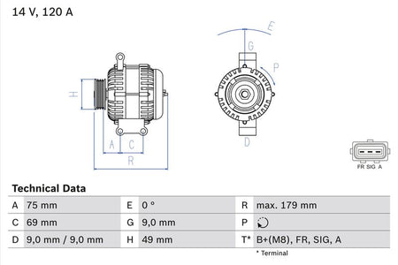 Bosch 0986081700 Alternator - 1