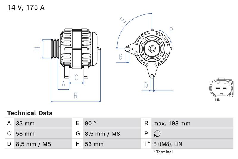 Bosch 0986081850 Alternator - 1