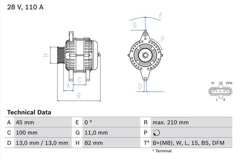 Bosch 0986081870 Alternator - 1